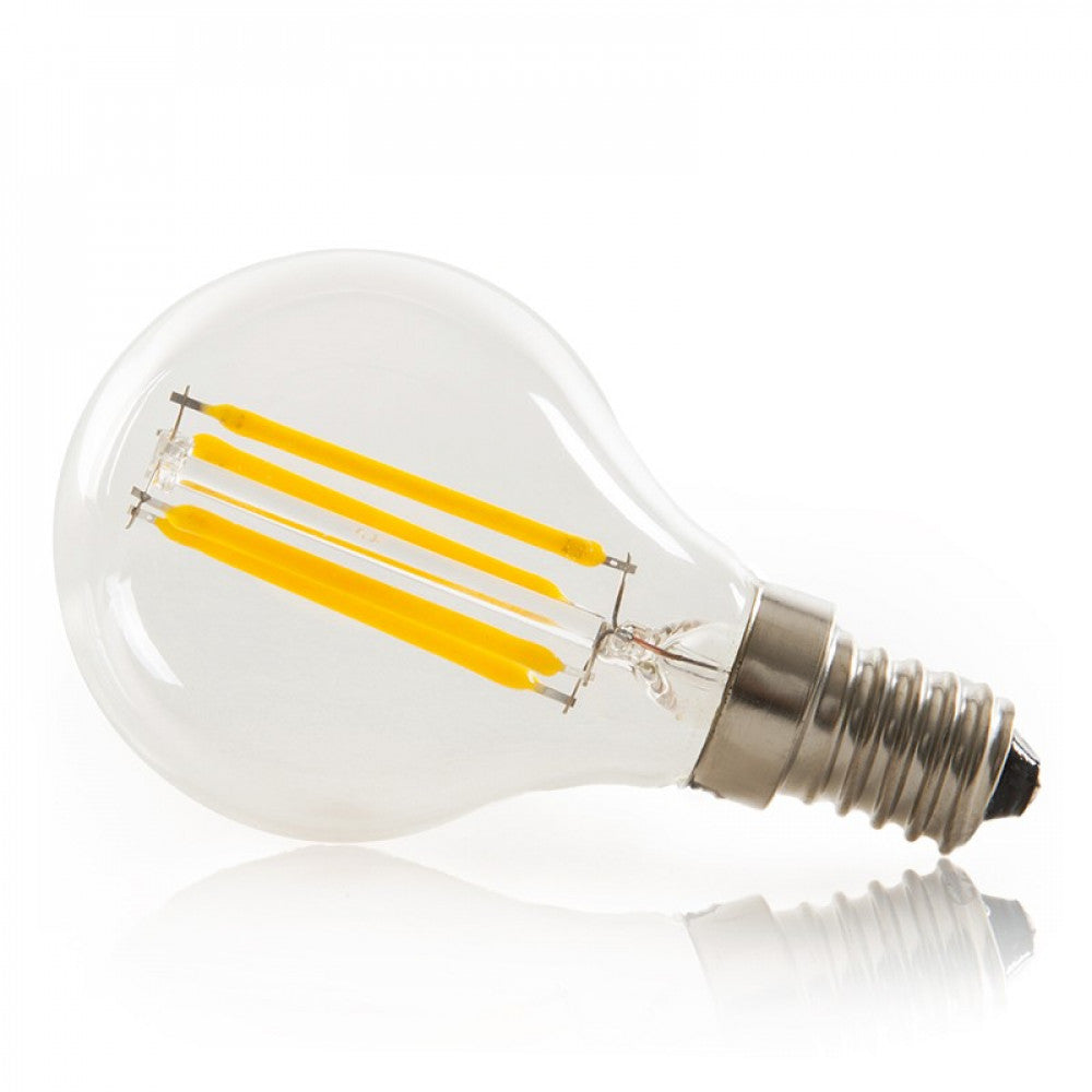Lâmpada LED E14 4W 288Lm 2000ºK Filamento G45 40.000H