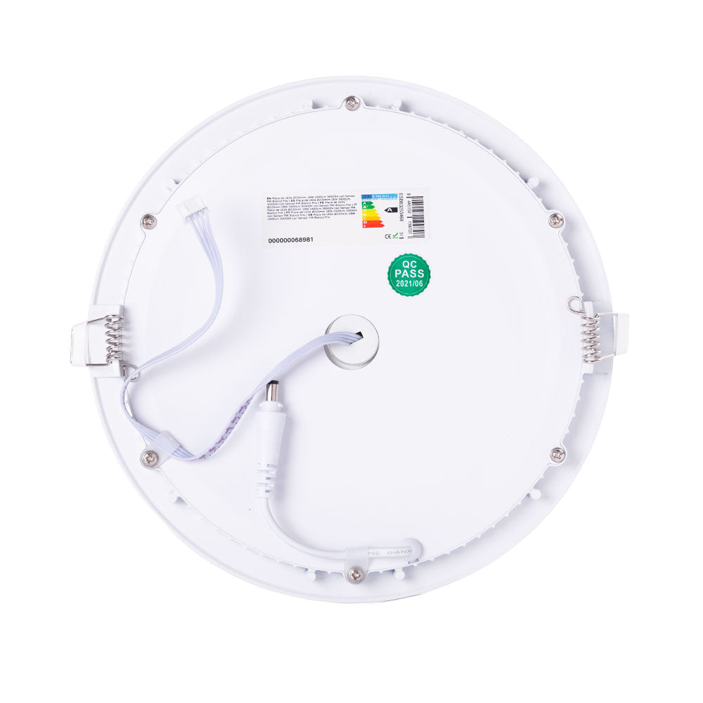 Painel LED 18W 1800Lm 6000ºK Sensor PIR 40.000H