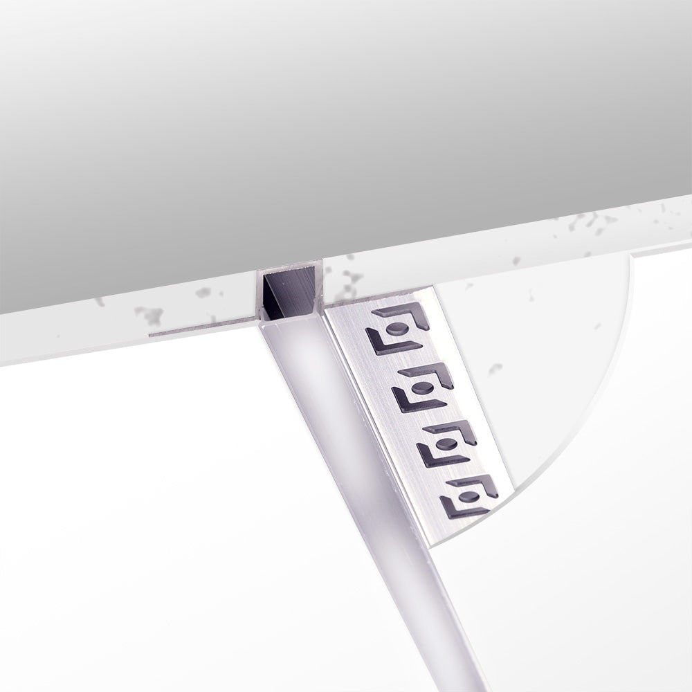 Perfil de Alumínio Para Recesso Escayola/Pladur Tira LED Led 9Mm - 1M