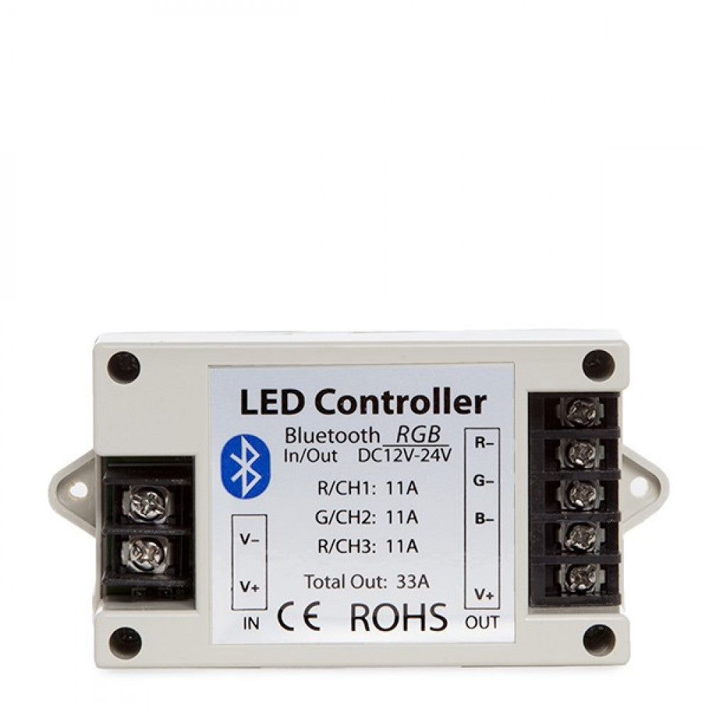 Controlador Tira LED Led Rgb Bluetooth Smartphone 12-24Vdc 400-800W