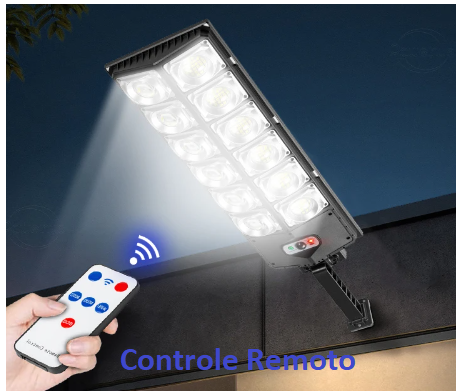 Luz LeD solar com 720LED regulável com controle remoto